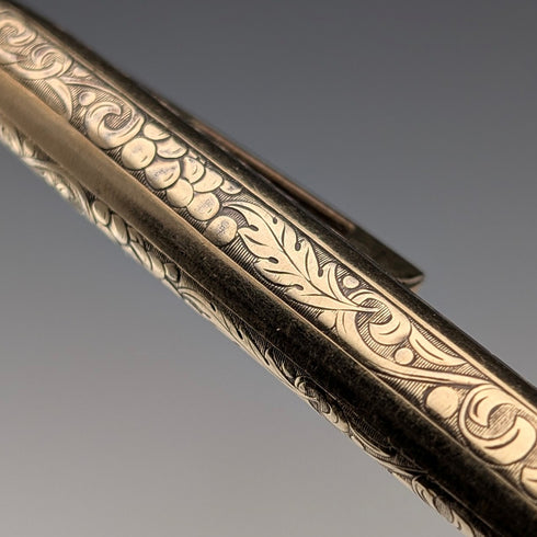 復古美國 Sheaffer 12K 鍍金原子筆